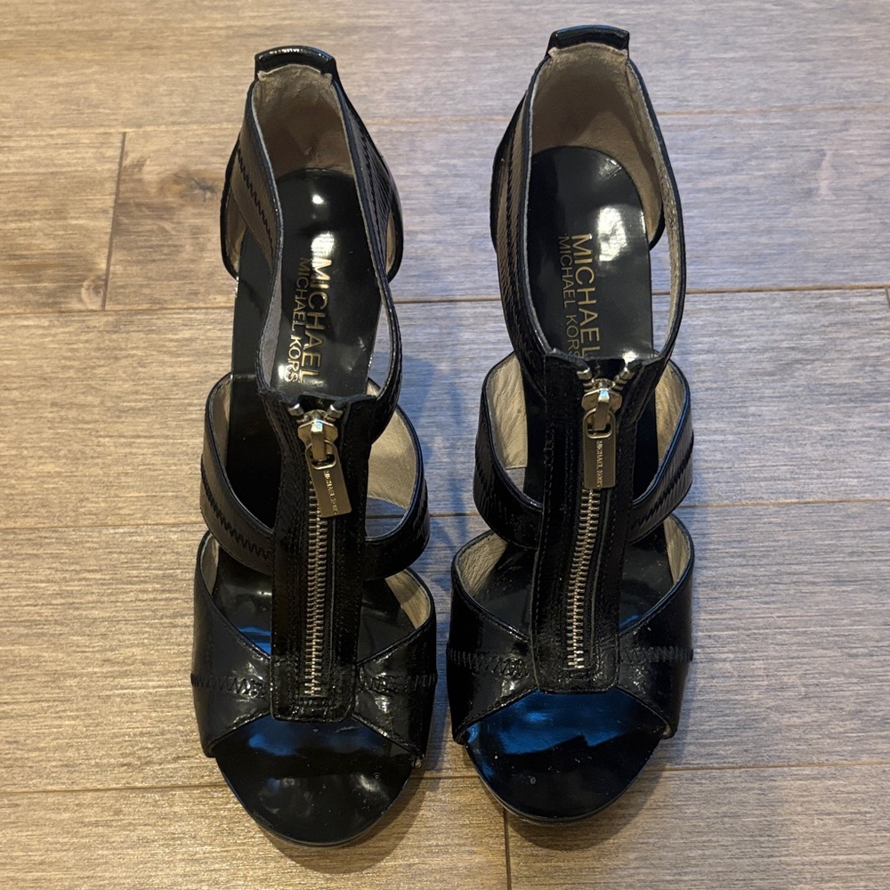 Michael Kors Black Strappy Heels